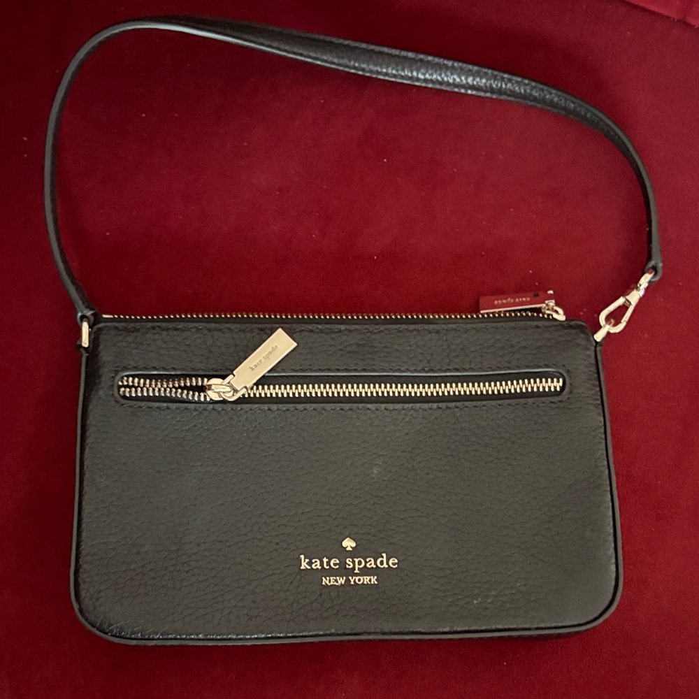 kate spade Black Leather Gold-Tone Hardware Crossbody - Picture 3 of 3